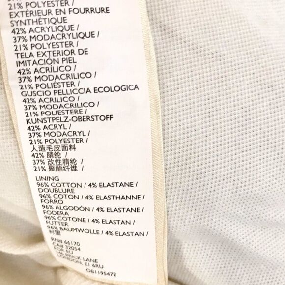 Anthropologie Brenna Beige/Tan Fake Fur Coat Jacket Size XS NWT - Picture 12 of 12